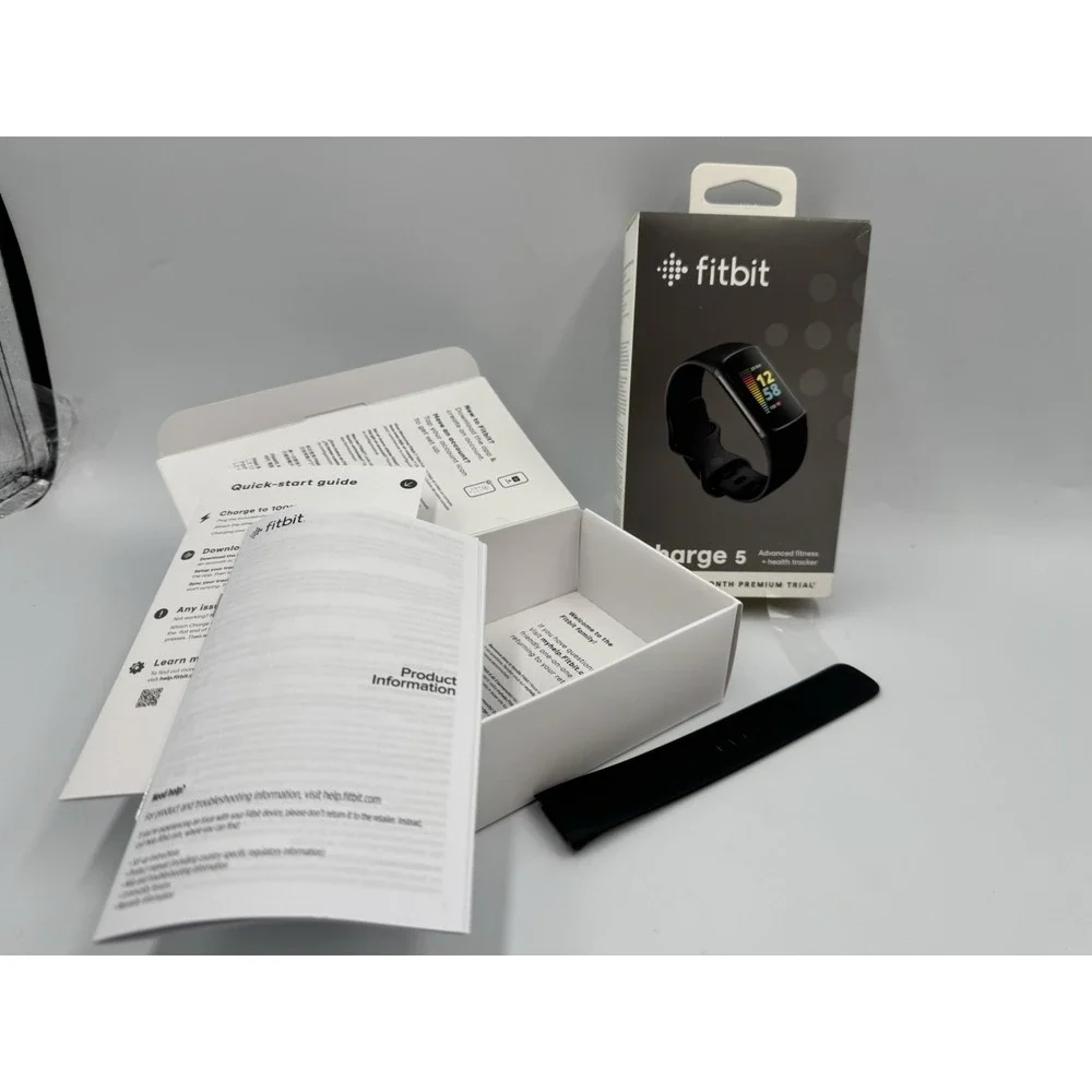 Fitbit Charge 5 ONLY BOX, INSTRUCTIONS, & Extra BAND